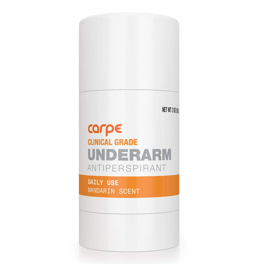 Carpe Clinical Strength Deodorant + Antiperspirant - Clinical Grade Solid Stick - Combat Excessive Underarm Sweating + Hyperhidrosis (Mandarin Scent) Beauty and Personal Care Carpe
