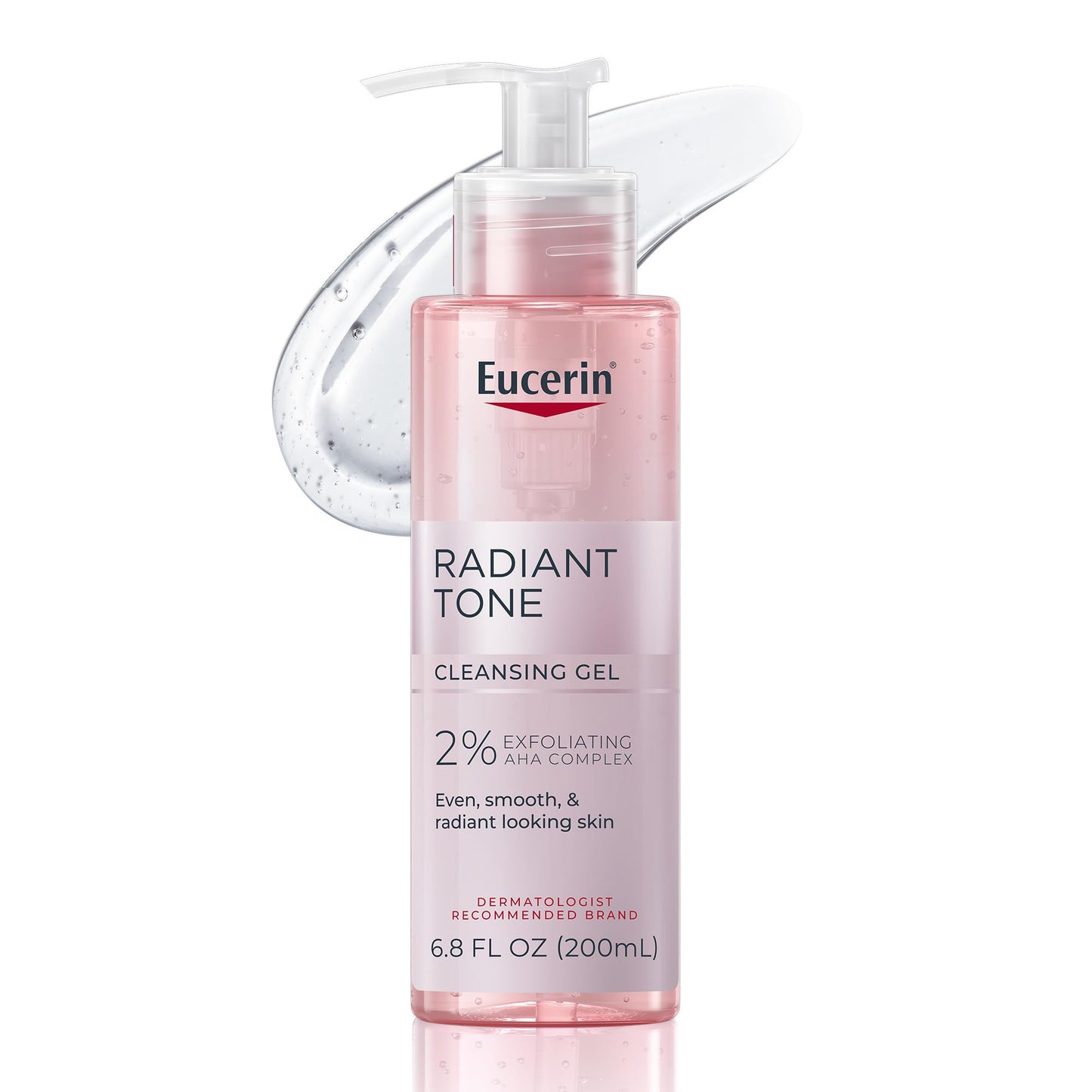 Eucerin Radiant Tone Face Cleanser Gel with 2% Exfoliating AHA Complex, Gentle Face Wash Improves Skin Clarity and Boosts Radiance, All Skin Types Beauty and Personal Care Eucerin