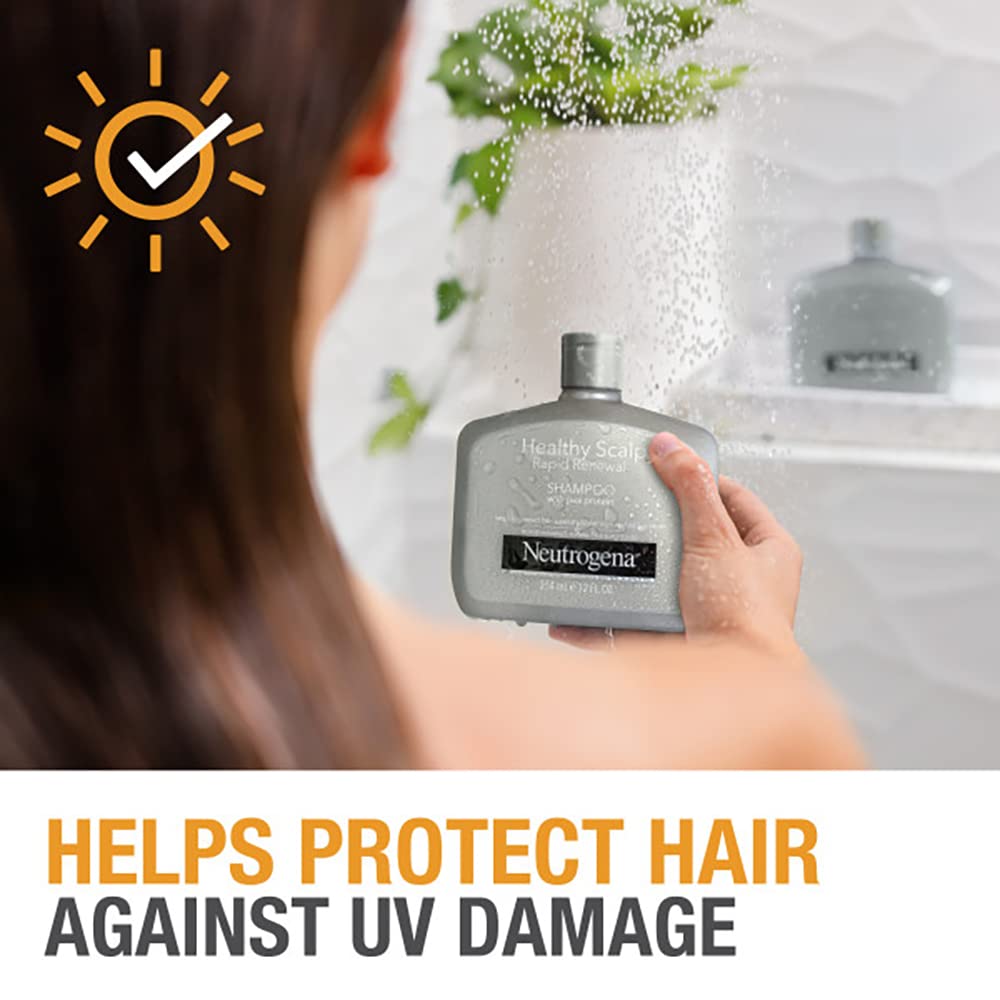Neutrogena Healthy Scalp Rapid Renewal Shampoo & Conditioner with Pea Protein, UV Damage Protecting Shampoo for Strong Healthy-Looking Hair, 12 Fl Oz Beauty & Personal Care Neutrogena