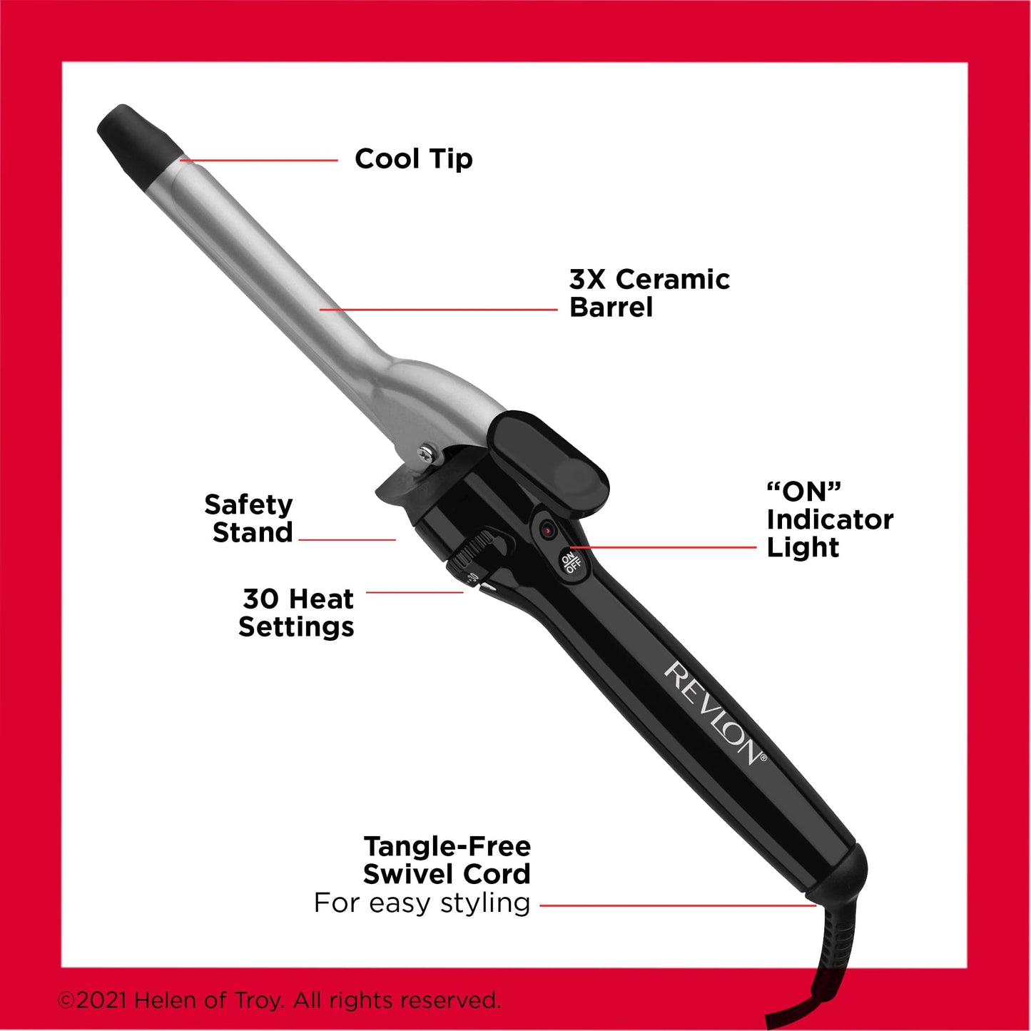 Revlon Perfect Heat Triple Ceramic Curling Iron | For Silky Smooth Tight Curls (3/4 in) Beauty & Personal Care REVLON