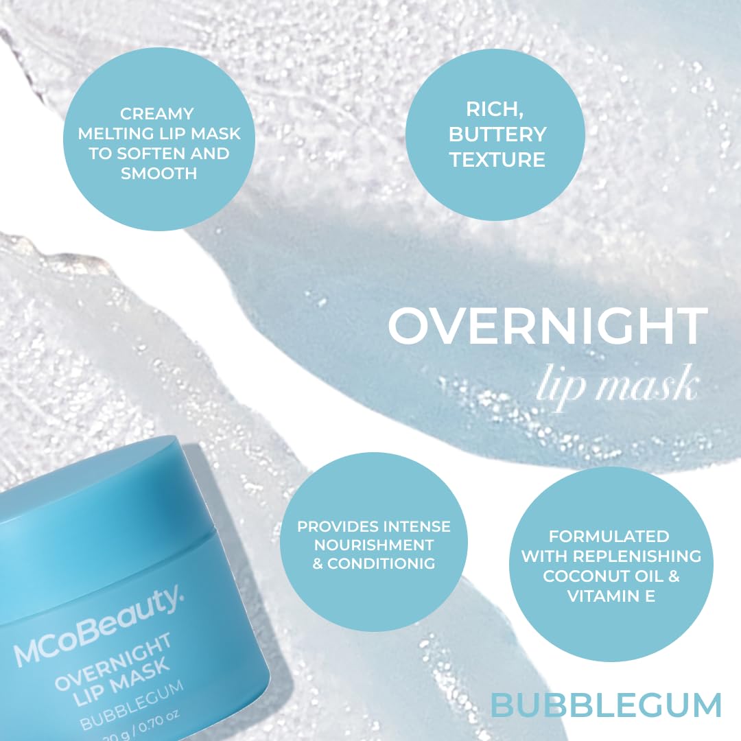 MCoBeauty Double Duty Lip Mask - Bubblegum Latte Hydrating Overnight Balm Beauty and Personal Care MCoBeauty