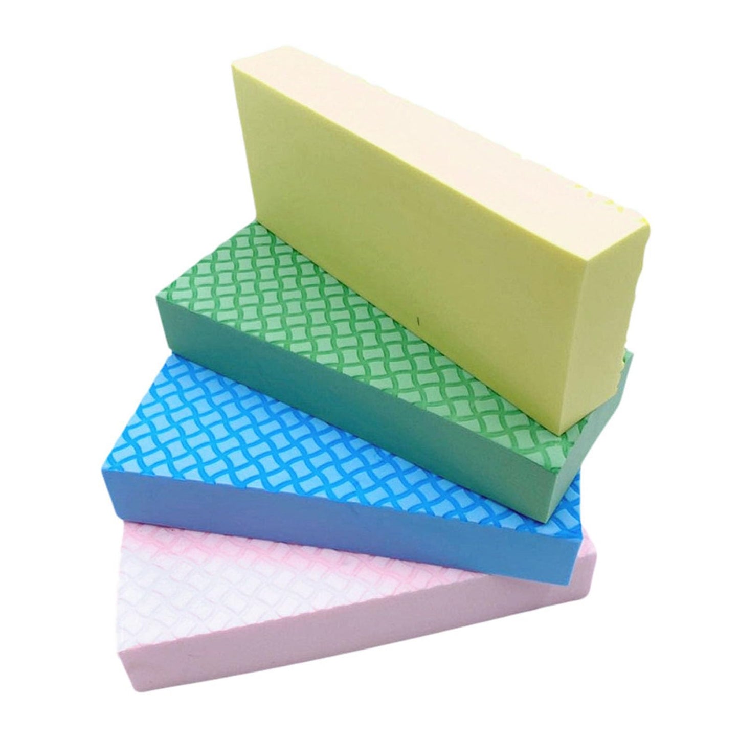 KHAOL 4 Pcs Square Shape Magic Exfoliating Body Scrubber for Shower, Exfoliating Bath Sponge for Gentle Cleansing, Reusable Skin-Friendly Back Rubbing Beauty and Personal Care KHAOL