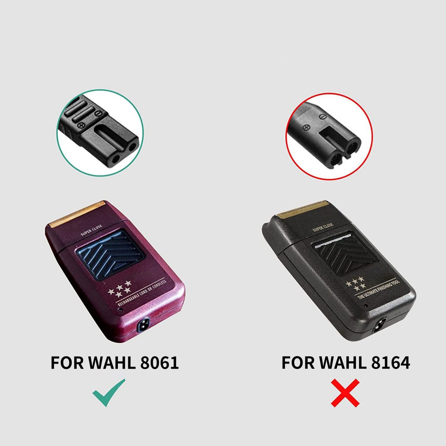 Replacement Charger Cable for Wahl Cordless Detailer 8786-1001, 8163, 8061, 8061-100,97617-100 Clipper Beauty and Personal Care NATEFEMIN