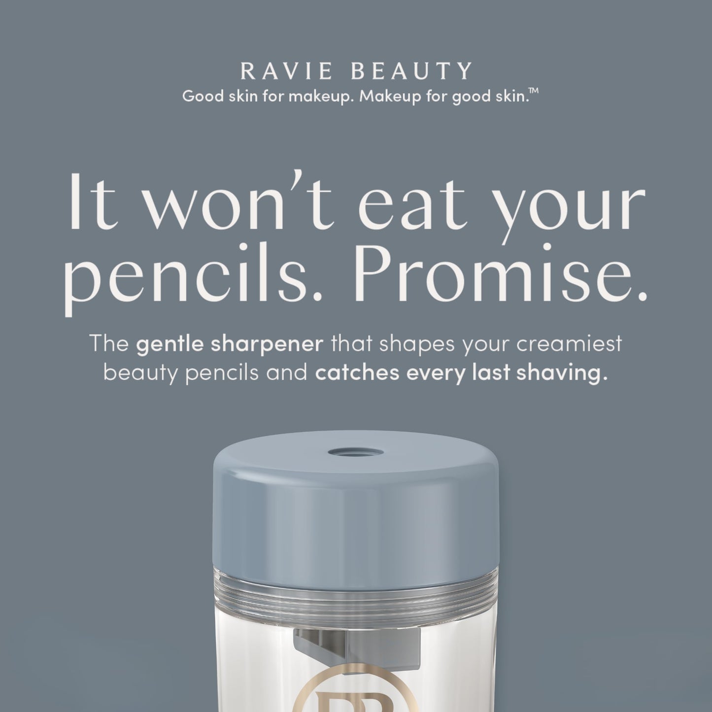 Ravie Beauty Lip and Eye Liner Pencil Sharpener with German Blade and Mess Free Reservoir for Smooth Precise Tips, Travel Friendly for Standard Makeup Beauty and Personal Care Ravie Beauty