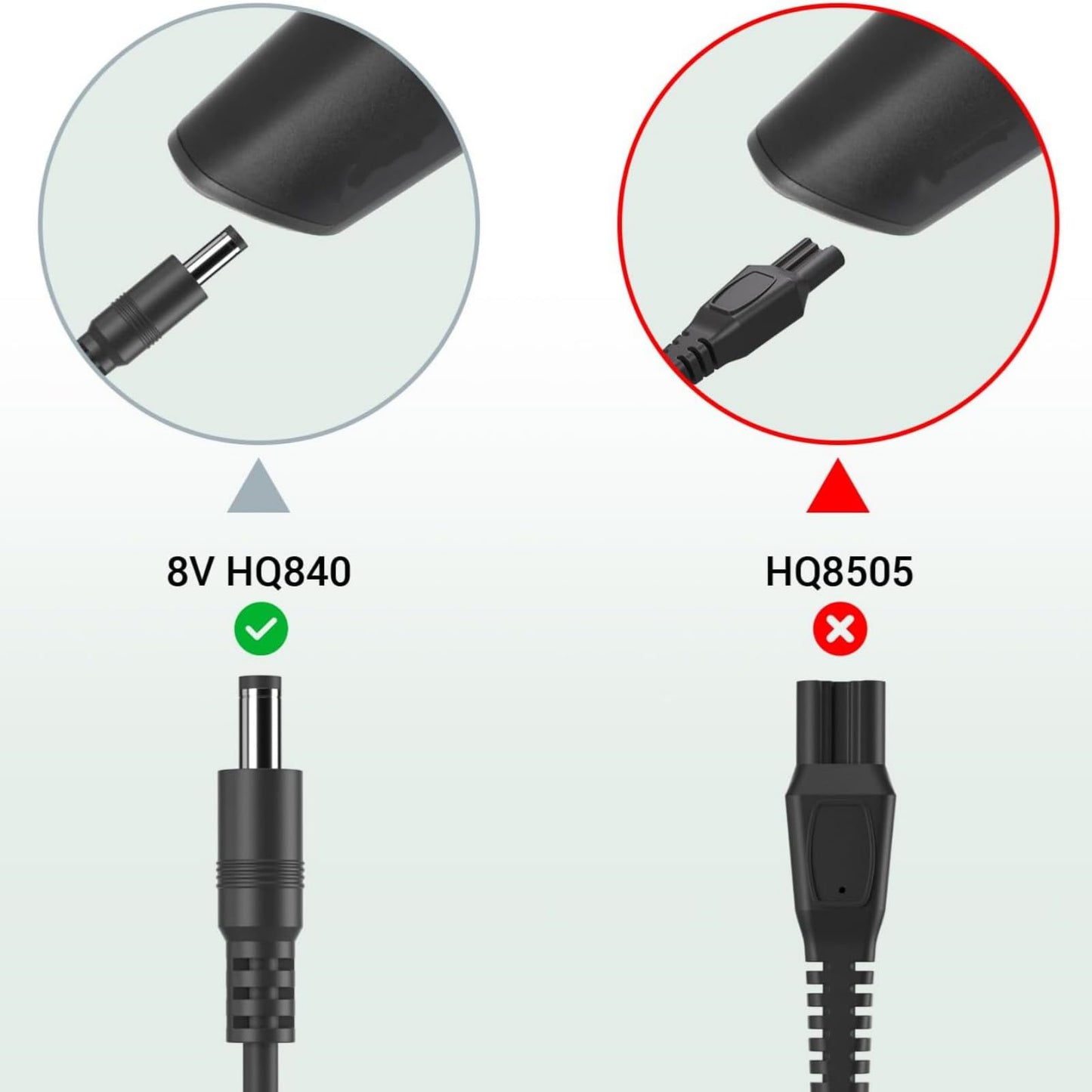 8V Shaver Charger Power Cord Replacement for Philips Norelco HQ840, 3000 Series, MG3750, MG3760 Trimmer Beauty and Personal Care DAGIJIRD