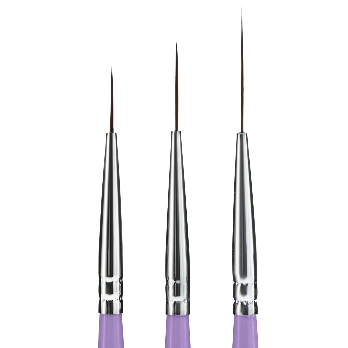 Beaute Galleria 3 Pieces Nail Art Long Striper Brush Set (12mm, 16mm, 22mm) for Thin Long Fine Line, Detailer, Striping, Color Block, One Stroke Beauty & Personal Care BEAUTÉ GALLERIA