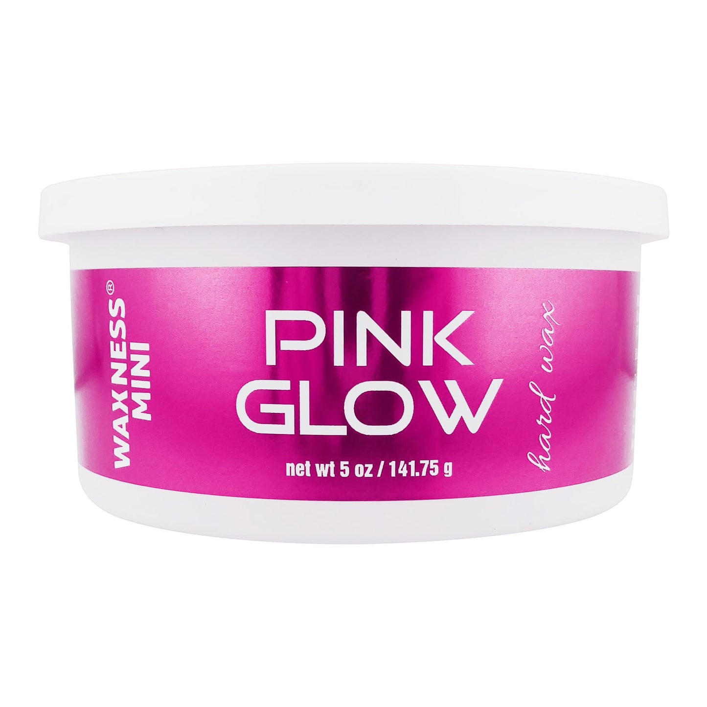 Waxness Pink Glow Hard Wax for Face & Eyebrows - 5 oz (140 g) Stripless Hard Wax with Gel-Like Texture and Pink-Magenta Color, Professional Use - Made Beauty and Personal Care Waxness