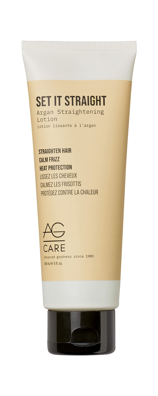AG Care Set It Straight Argan Straightening Lotion, Smooth Hair and Fight Frizz, Argan-Infused, 5 Fl Oz Beauty & Personal Care AG Care
