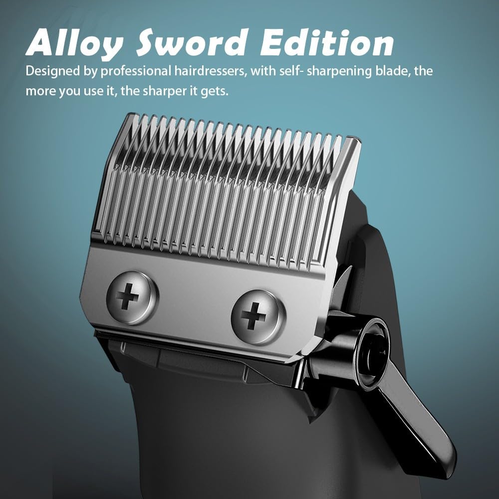 Professional Hair Clippers for Men Adjustable Trimmer Kit with 10 Combs and LCD Screen Cordless Barber Machines Men's Shaver Gifts Beauty and Personal Care QDKVTNDJZ