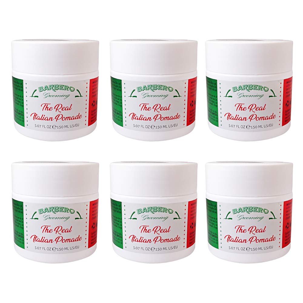 Barbero Grooming the Real Italian Pomade Medium Hold 5.07 oz / 150 ml pack of 6 Beauty & Personal Care Barbero
