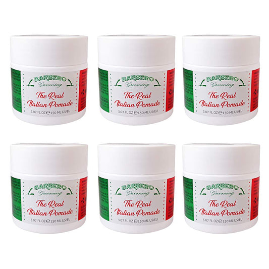Barbero Grooming the Real Italian Pomade Medium Hold 5.07 oz / 150 ml pack of 6 Beauty & Personal Care Barbero