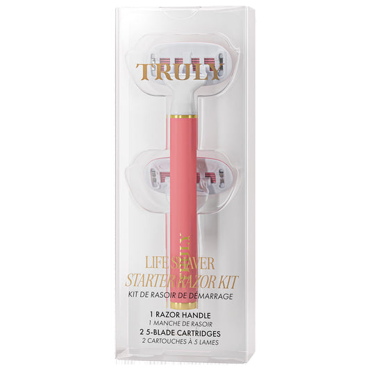 Truly Beauty Life Shaver Razor - Best Razor for Sensitive Skin - 5 Blades with Aloe & Shea Butter Infused Gel Bars - Pivoting Head & Flex-Grip Handle Beauty and Personal Care Truly