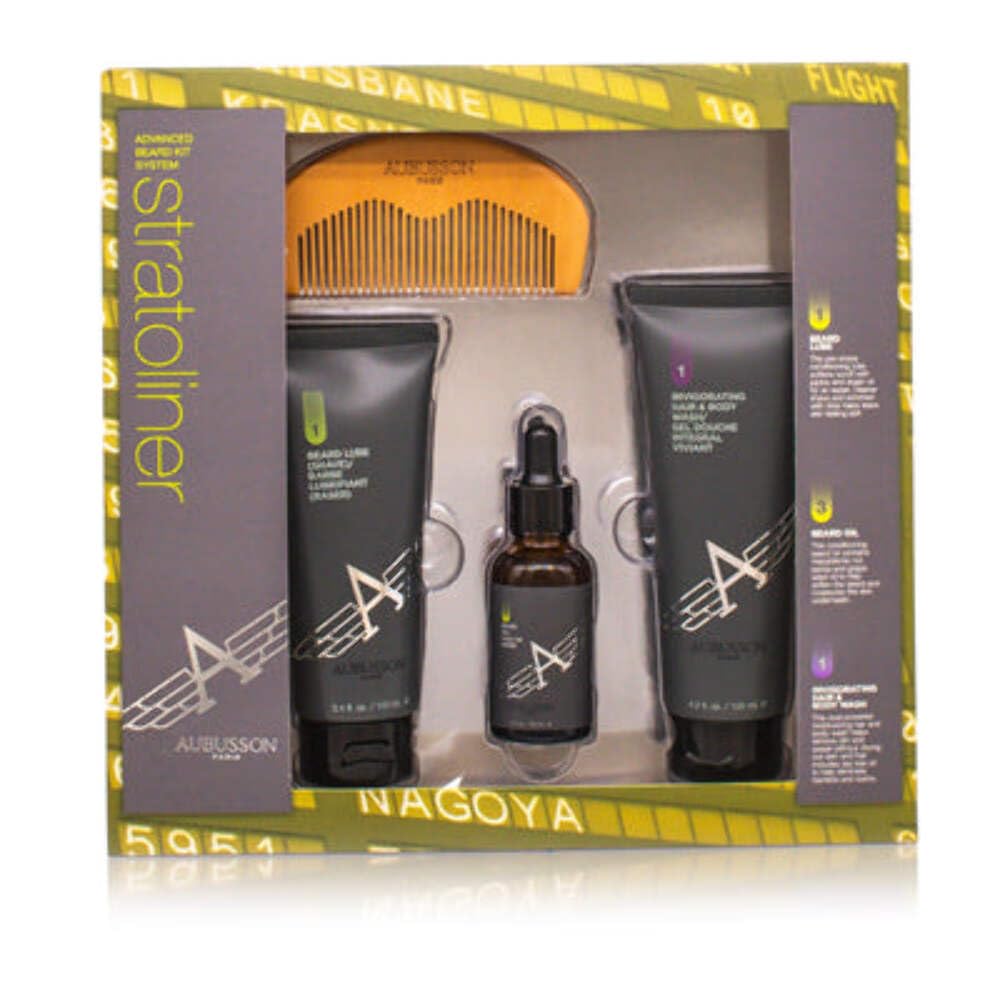 Stratoliner by Aubusson 4 Piece Grooming Advanced Beard Kit System Men Beauty and Personal Care Aubusson