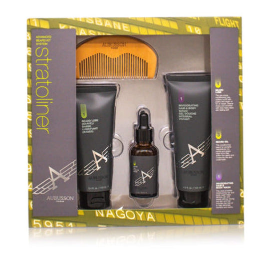 Stratoliner by Aubusson 4 Piece Grooming Advanced Beard Kit System Men Beauty and Personal Care Aubusson