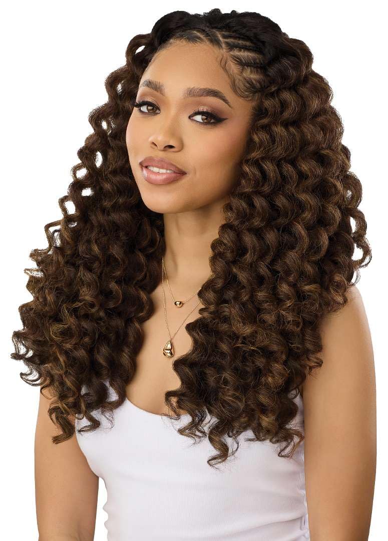 Outre Quick Weave Synthetic Half Wig - Romina (DR2/GINGER COPPER)
