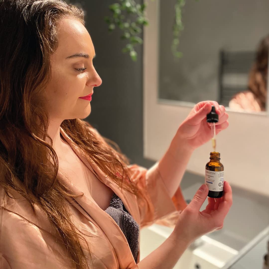 Nourishing Hair Oil -Nine natural organic oils blended with Argan Oil. Repairs Damage, Controls Frizz, Eliminates Split Ends & Smoothens Skin Beauty & Personal Care K Kerotin