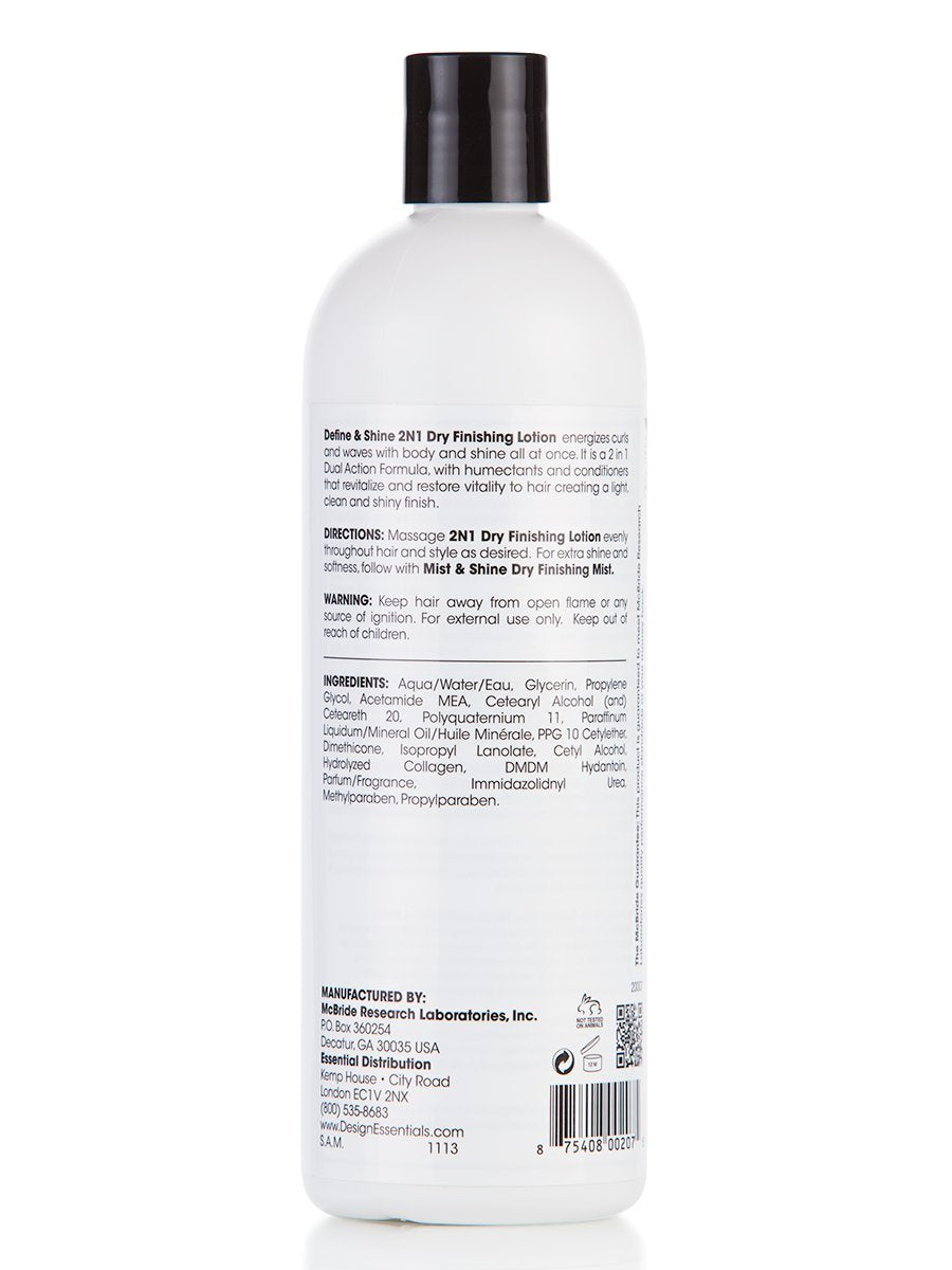 Design Essentials Define & Shine 2-N-1 Dry Finishing Lotion, for Frizzy and Curling Hair, 16 Ounce Beauty & Personal Care Design Essentials
