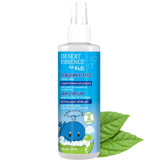 Desert Essence Kids Conditioning Detangler Spray 8.0 fl oz - Vegan, Gluten-Free. Cruelty-Free - Leaves hair smooth, shiny and easy to comb through Beauty & Personal Care Desert Essence