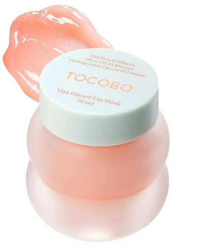 TOCOBO Vita Glazed Lip Mask - Vegan Overnight Lip Sleeping Mask for Dry, Chapped Lips | PHA (Lactobionic Acid) Gentle Exfoliation | Non-Sticky Glazed Beauty & Personal Care TOCOBO