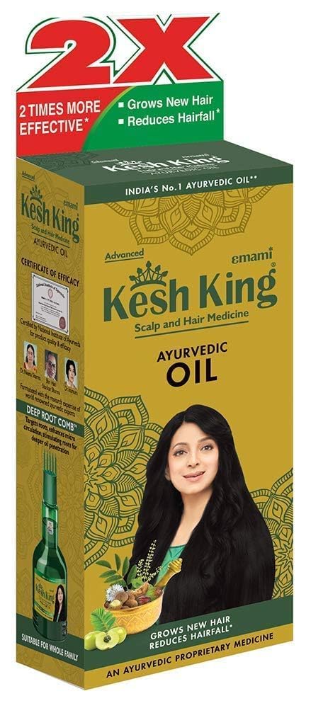 Kesh King Ayurvedic Hair Oil | Herbal Oil with Bhringraj & Amla | Enhance Hair Growth | Reduce Hairfall | Nourishes Scalp | Provides Long & Thick Hair