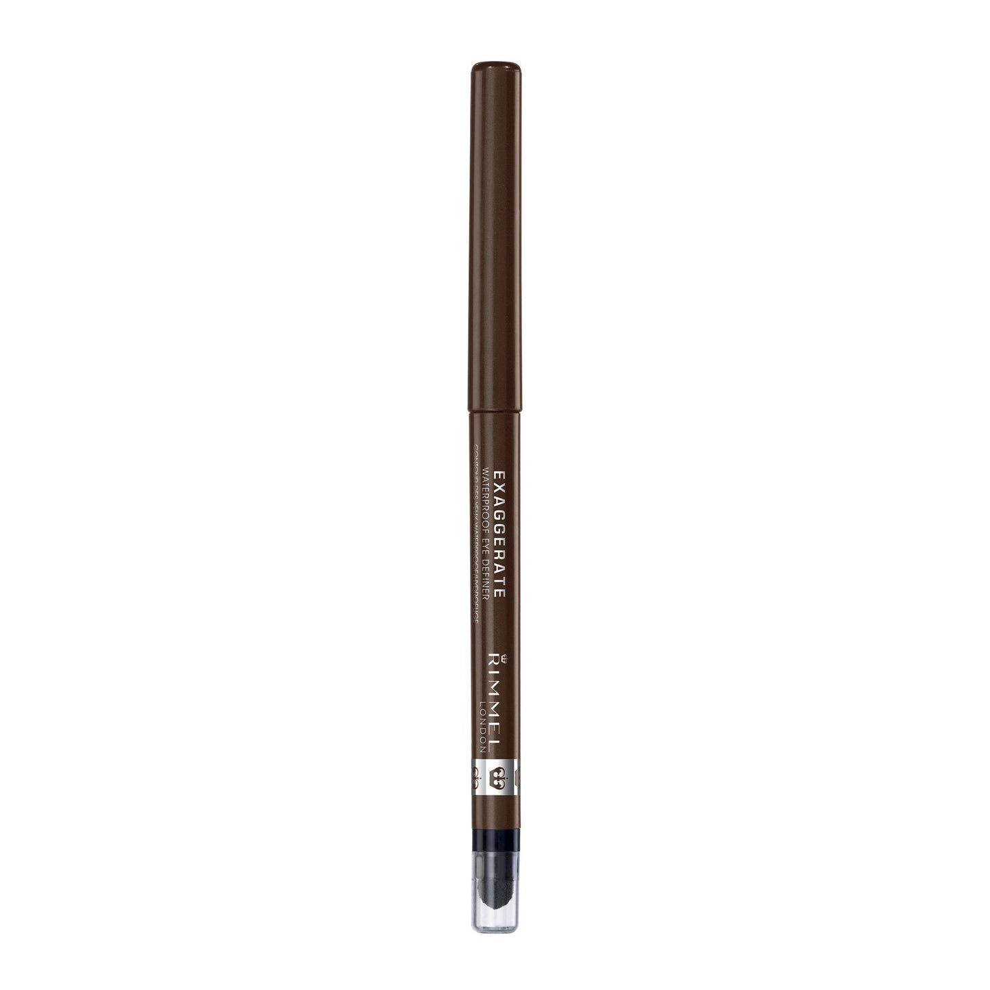 Rimmel London Exaggerate Waterproof Eye Definer Eyeliner, Highly Pigmented, Long-Wearing, Built-In Smudger, 212, Rich Brown, 0.01oz Beauty and Personal Care Rimmel