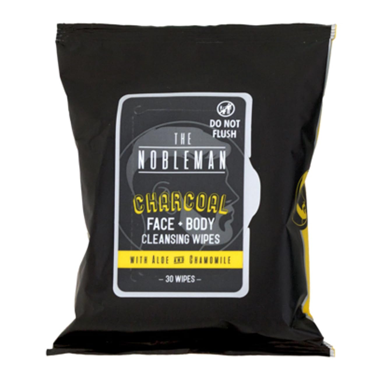 The Nobleman Face & Body Cleansing Wipes - Charcoal Cooling Refreshing Wipes with Aloe Vera, Chamomile, Grapefruit & Vitamin C, Mens Body Wipes Beauty & Personal Care The Nobleman
