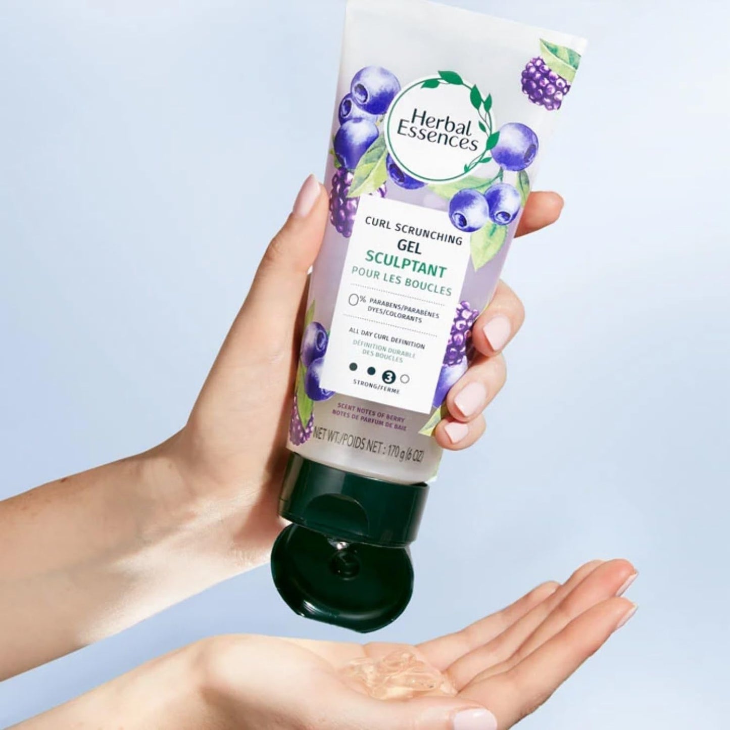 Herbal Essences Curl Scrunching Hair Gel, Curly Hair Gel, All Day Curl Definition, Hold Level 3, Berry Scent, 6 OZ Beauty & Personal Care Herbal Essences