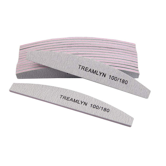 10 Pcs Rough Nail File 100/180 Grit, Heavy Duty Nail Files for Acrylic/Natural Nails, Emery Boards for Nails, Strong Finger Nail Filler, Coarse Nail Beauty & Personal Care Treamlyn