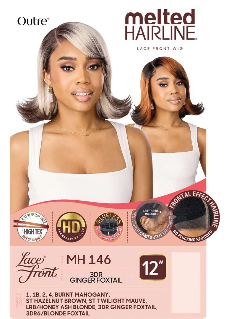 Outre Lace Front Wig - Melted Hairline - MH 146 (OFF BLACK 1B)