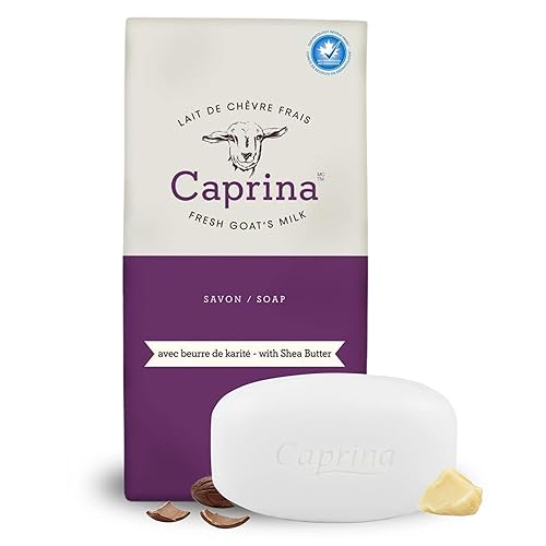 Caprina Fresh Goat’s Milk Bar Soap SHEA BUTTER (6-Pack) 3.2 oz (90g) each, Softening and Nourishing Cleanser, Moisturizing Goat Milk Soap Beauty & Personal Care Caprina by Canus