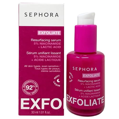 Sephora Exfoliate Resurfacing Serum Night with 5% Niacinamide + Lactic Acid - 30 mL / 1.01 fl oz Beauty & Personal Care SEPHORA