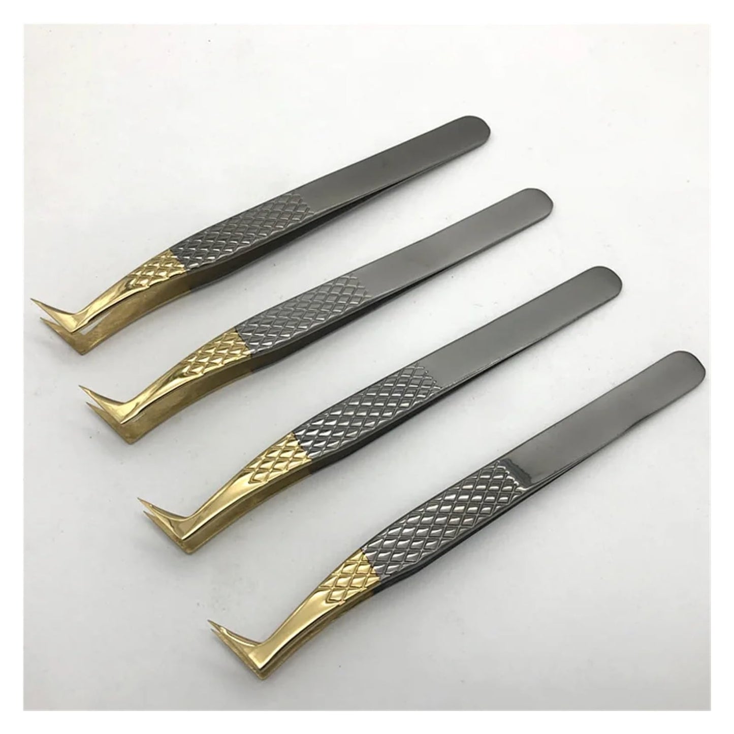 Eyelashes Tweezers Stainless Steel Superhard Anti-static Tweezers For Eyelash Extensions Lashes Tools(Grey) Beauty and Personal Care ZXYZXYZZ