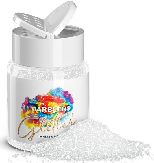 MARBLERS Twinkle Glitter [Glass White] 1.5oz (42g) | Fine | Non-Toxic, Vegan, Cruelty-Free | Face, Body, Eyeshadow, Hair, Festival, Party Makeup | Beauty & Personal Care MARBLERS