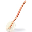 Shower Body Brush with Bristles and Loofah,Back Scrubber Bath Mesh Sponge with Curved Long Handle for Skin Exfoliating Bath, Massage Bristles Suitable Beauty & Personal Care HONOMA