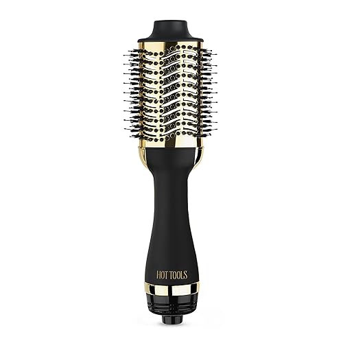 HOT TOOLS 24K Gold Blow Dryer Brush - Hot Air Brush for Salon-Worthy Volume in One Step - Volumizer with 24K Gold Technology for Fast Styling Beauty & Personal Care HOT TOOLS