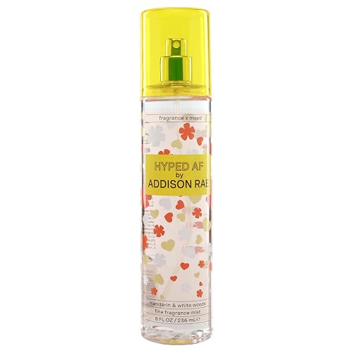 Addison Rae Fragrance Hyped - Fragrance Mist for Women - Woody Citrus Scent - Opens with Mandarin and Blood Orange - Vegan, Cruelty Free - 236 oz Beauty & Personal Care Addison Rae
