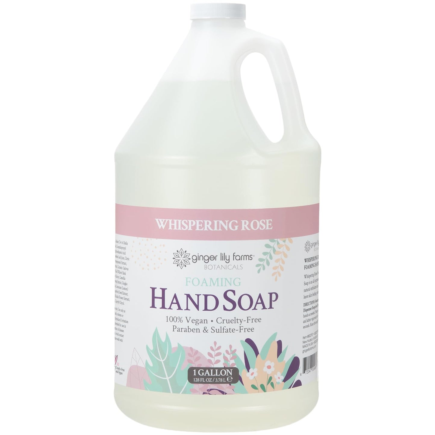Ginger Lily Farms Botanicals All-Purpose Foaming Hand Soap Refill, 100% Vegan & Cruelty-Free, Whispering Rose Scent, 1 Gallon (Pack of 4) Beauty & Personal Care Ginger Lily Farms