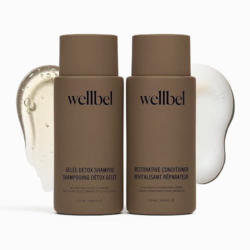 Detox + Restore Duo - Shampoo & Conditioner Set for Scalp Health & Hydration - Microbiome Reset & Frizz Control with Peptides & Hyaluronic Acid (2 x Beauty & Personal Care WELLBEL
