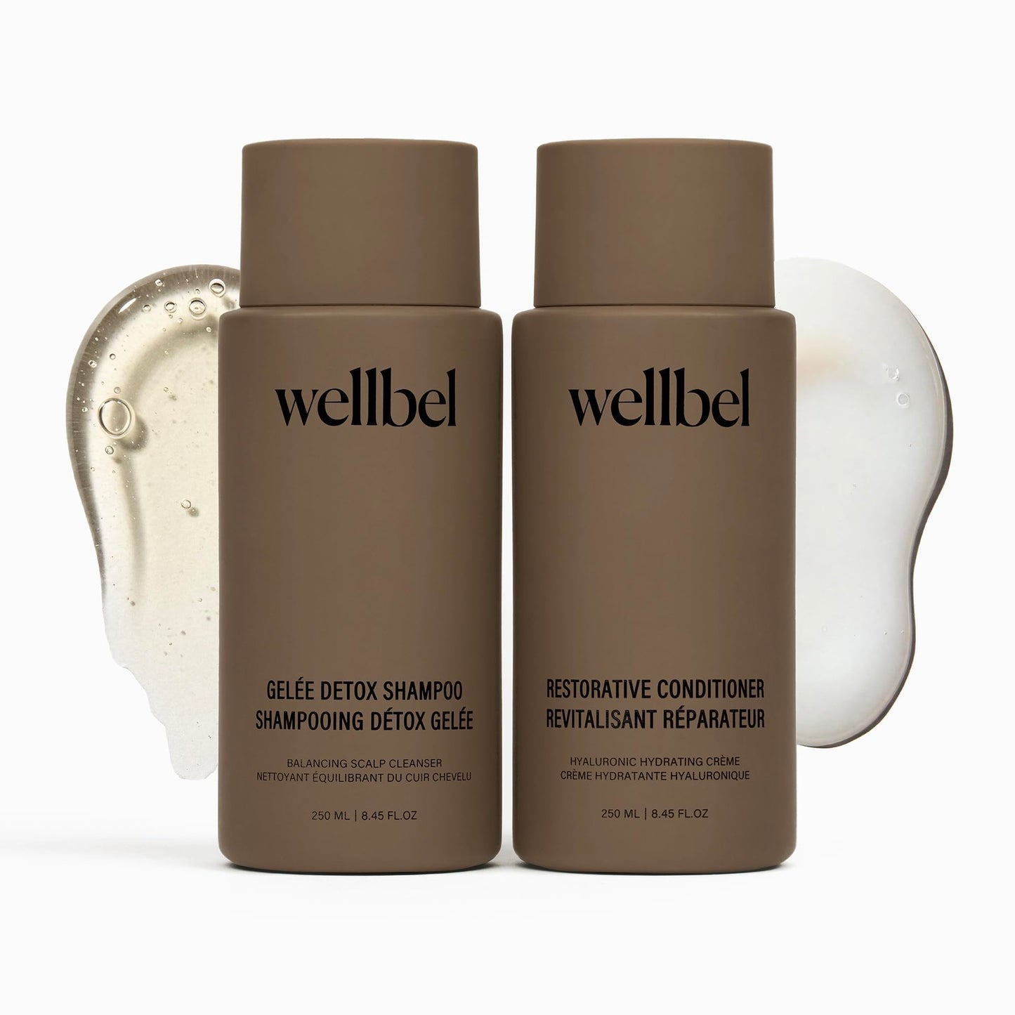 Detox + Restore Duo - Shampoo & Conditioner Set for Scalp Health & Hydration - Microbiome Reset & Frizz Control with Peptides & Hyaluronic Acid (2 x Beauty & Personal Care WELLBEL