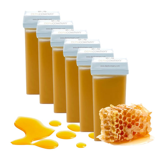 Depilcompany Roll-On Honey Wax - Warm Roll-On Depilatory Wax for Smooth Hair Removal - Soft Wax - Single-Use - Hygienic - Made in Spain - 3.53 oz (6 Beauty and Personal Care DEPILCOMPANY