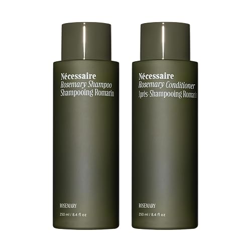 Nécessaire Rosemary Hair Duo | Multi-Protein Strengthening Rosemary Shampoo and Conditioner Set For Thinning Hair. For Women + Men. Free Of Sulfates Beauty & Personal Care Nécessaire