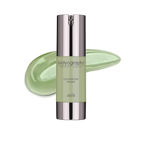 BODYOGRAPHY - Foundation Primer (Green): Flawless Anti-Aging Salon Makeup Primer w/Vitamin E, A, Jojoba, Grapeseed Oil | Control Shine | Gluten-Free Beauty & Personal Care Bodyography