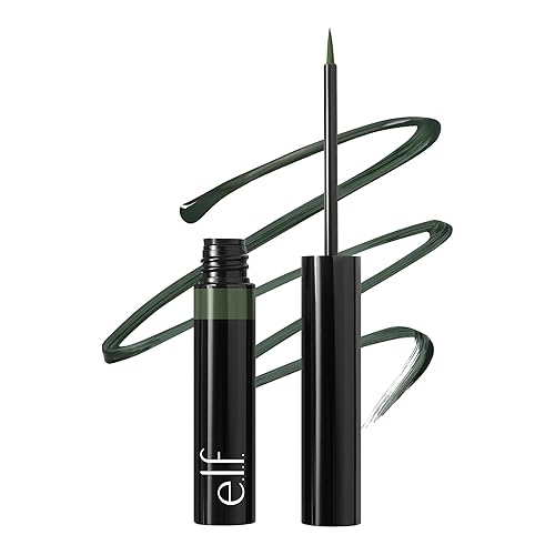 e.l.f. H2O Proof Inkwell Eyeliner Pen, High-pigment, Waterproof Liquid Eyeliner, Delivers A Matte Finish, Vegan , Dark Envy Beauty & Personal Care e.l.f.