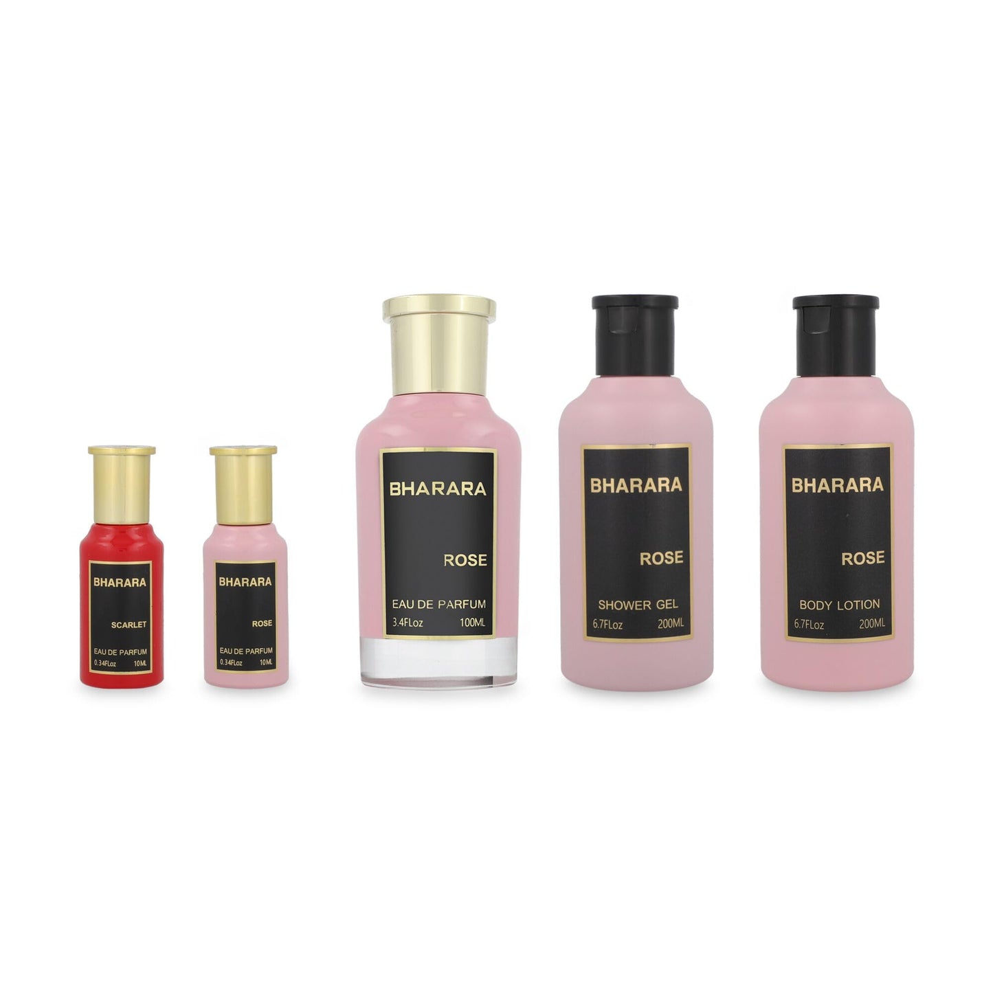 Bharara Rose Bath & Body Eau De Parfum 5 Pc Gift Set For Women Beauty & Personal Care B Bharara