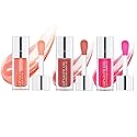 3-in-1 Plumping & Hydrating Lip Oil Gloss - Tinted, Long Lasting, Natural Lip Plumper (01+12+15) Beauty & Personal Care YCNASSS