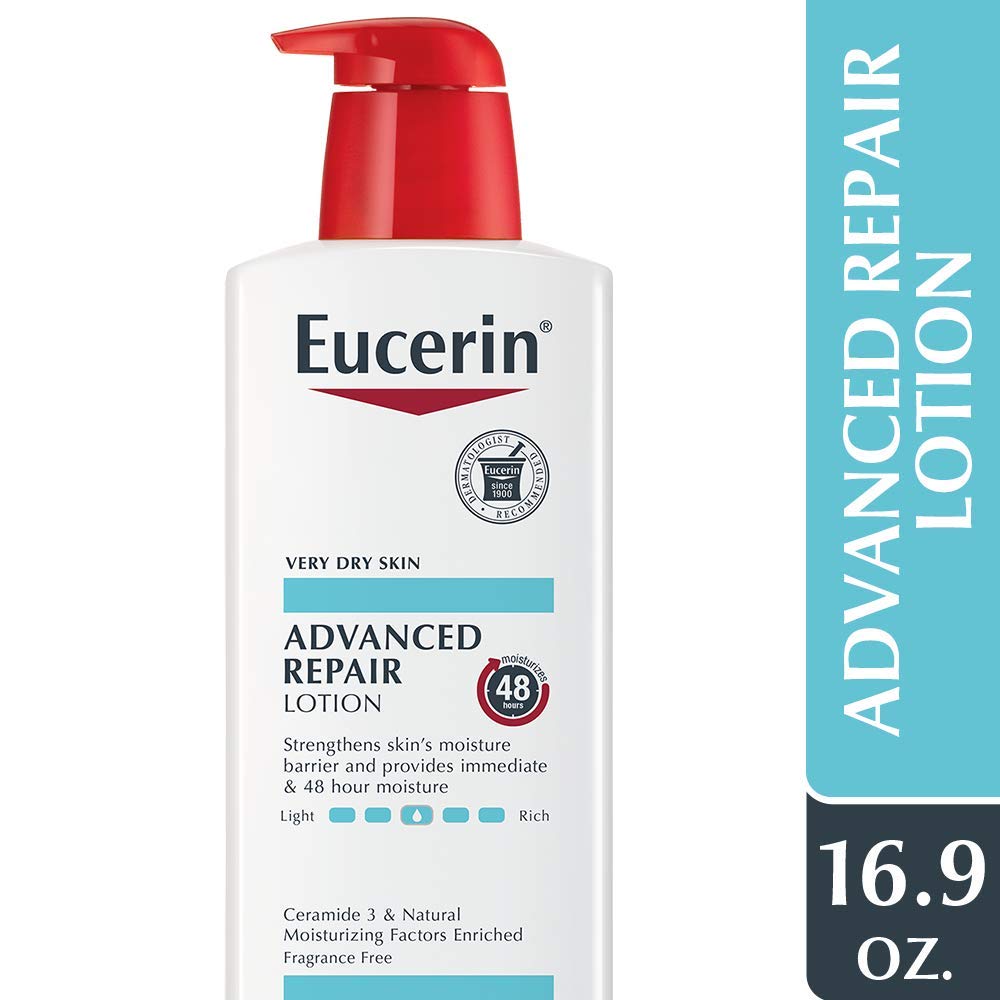 Eucerin Advanced Repair Lotion - Fragrance Free, Full Body Lotion for Very Dry Skin - 16.9 fl. oz. Pump Bottle Beauty & Personal Care Eucerin