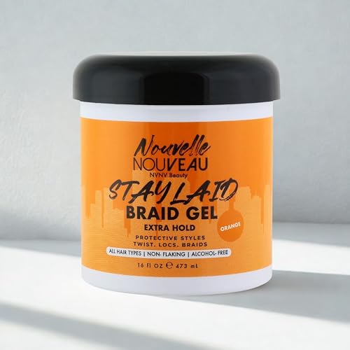 Nouvelle NOUVEAU Stay Laid Braid Gel, Extra Hold, Alcohol Free, Orange Scent, 16 oz Beauty & Personal Care Nouvelle NOUVEAU