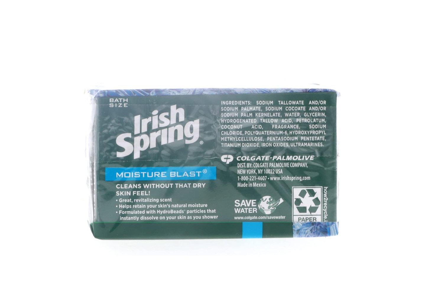 Irish Spring Moisture Blast Deodorant Bar Soap, 11.1 oz bars, 3 each (Pack of 2) Beauty & Personal Care Irish Spring