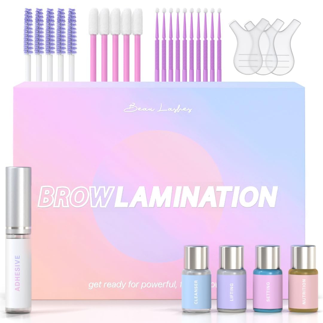 Brow Lamination Kit by Beau | Professional Eyebrow Lamination Kit with Keratin Conditioning | Instant DIY Eye Brow Lift Kit for Fuller, Thicker Beauty & Personal Care BEAU LASHES