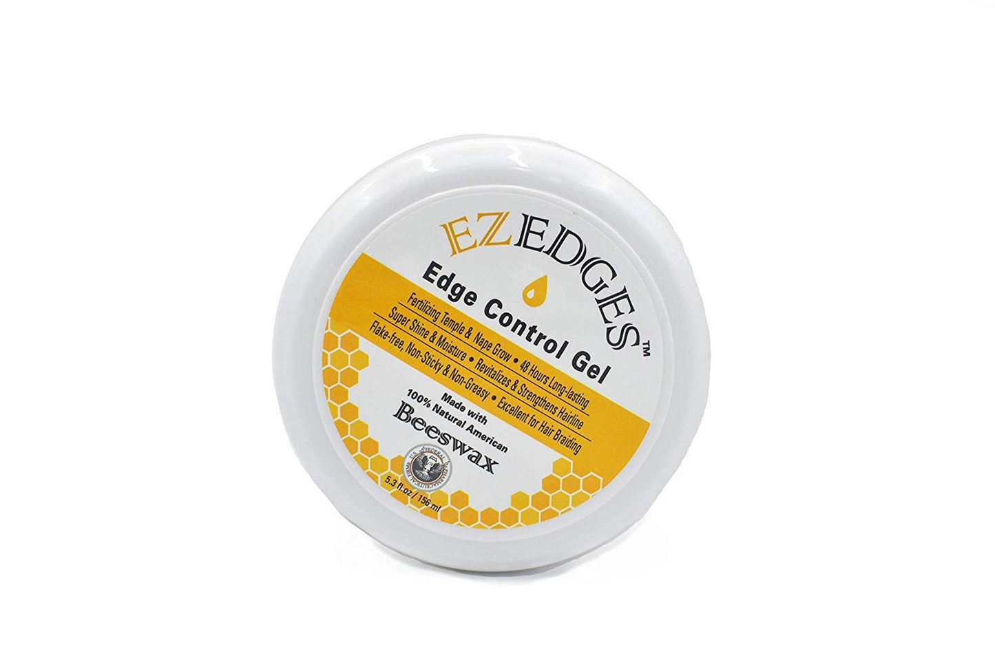 Edge Control Gel ? Super Shine & Moisture ? Flake-Free, Non-Sticky & Non-Greasy ? Excellent for Hair Braiding Beauty & Personal Care EZ EDGES
